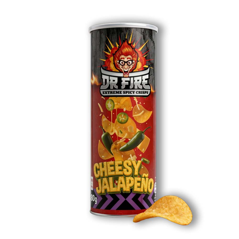 Dr. Fire Crisps Cheesy Jalapeno 80g