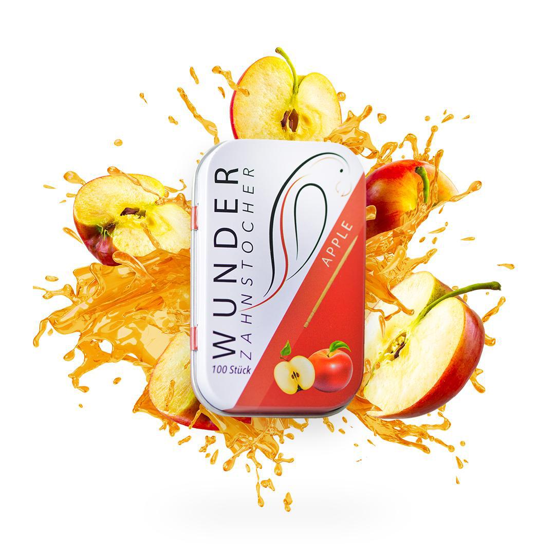 Wunder Zahnstocher Apple in Metalldose – 100 aromatisierte Sticks