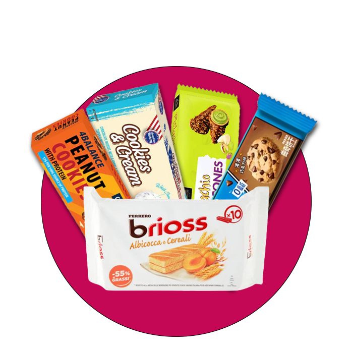 Gebäck und Cookies für faire Preise online bei KingCans Online Kiosk kaufen - Günstige Kekse und Backwaren