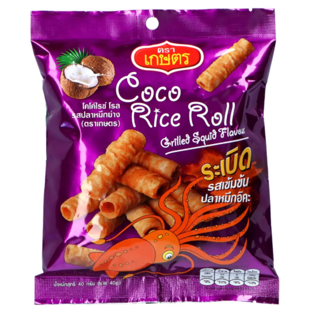Kaset Coco Rice Rolls - Squid Flavor 40g Product vendor