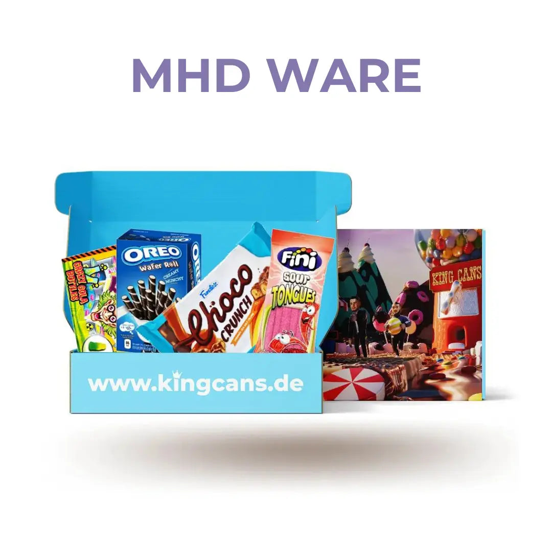 MHD Ware Box mit süßen, salzigen und sprudelnden Highlights