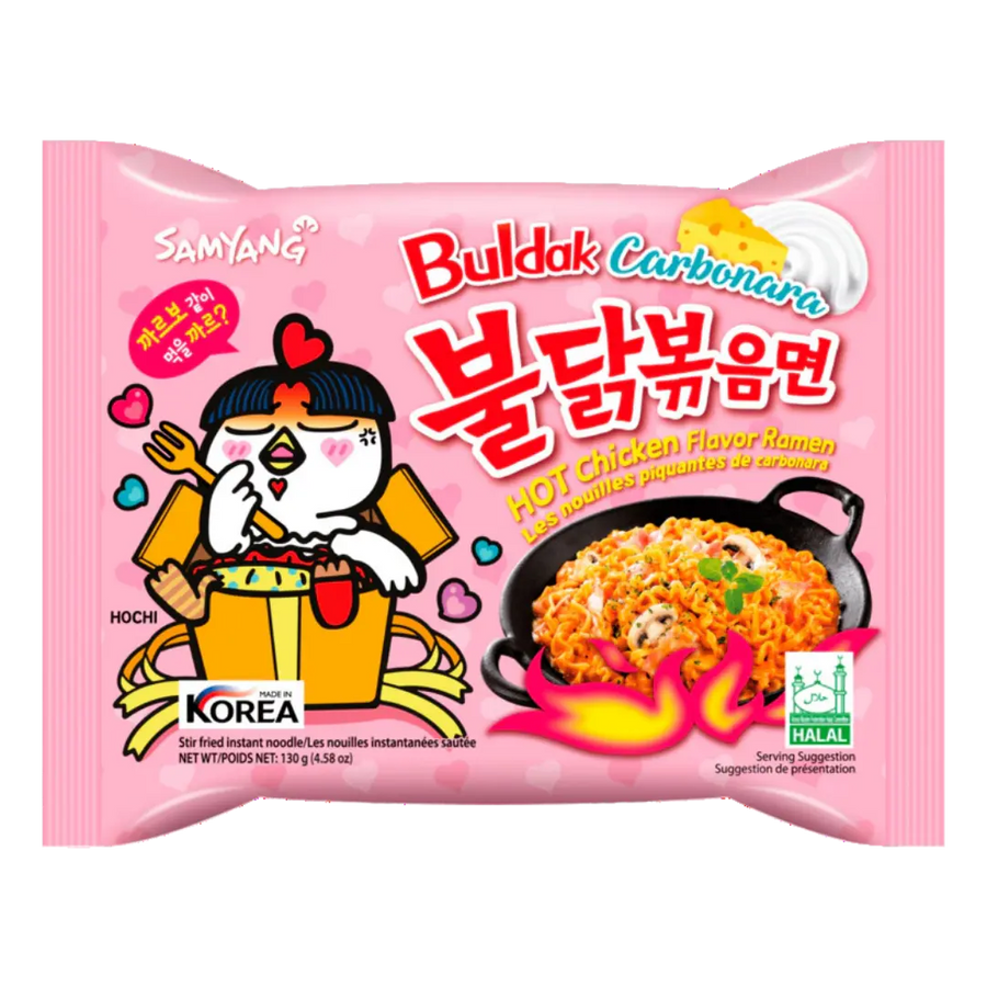 Samyang Carbonara Hot Chicken Ramen Noodles Korea 130g