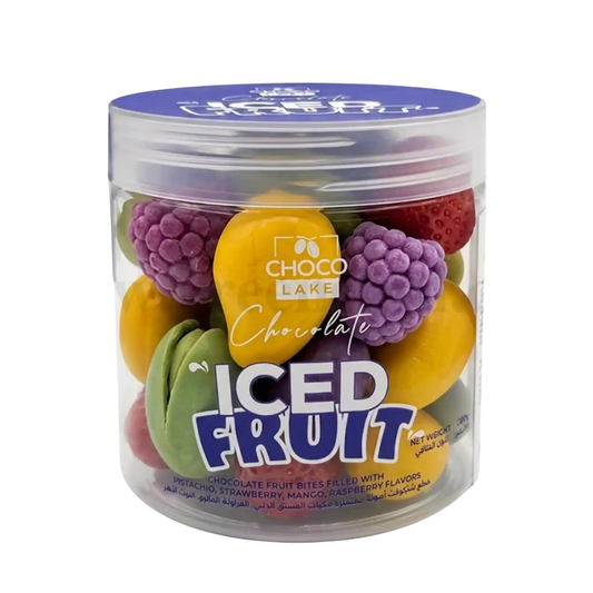 Choco Lake Fruit Bites filled with Ice Cream Pistachio, Strawberry, Mango & Raspberry Flavours 300g
