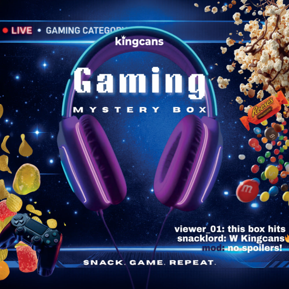 Gaming Edition Mystery Box mit internationalen Snacks und Drinks