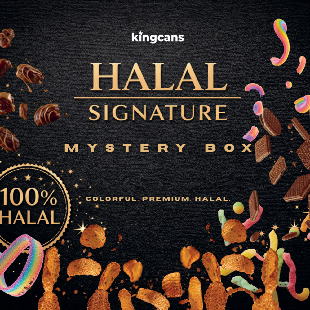 Halal & Veggie Mystery Box mit internationalen Snacks und Drinks