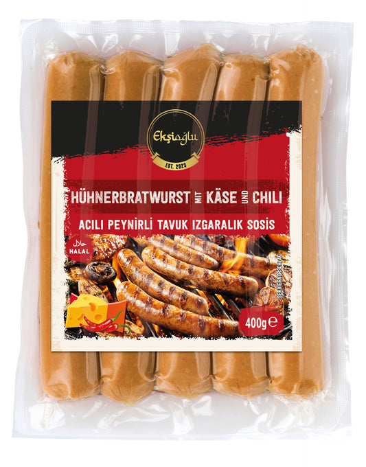 Eksioglu Sosis - Hühnerbratwurst Käse und Chill 400g