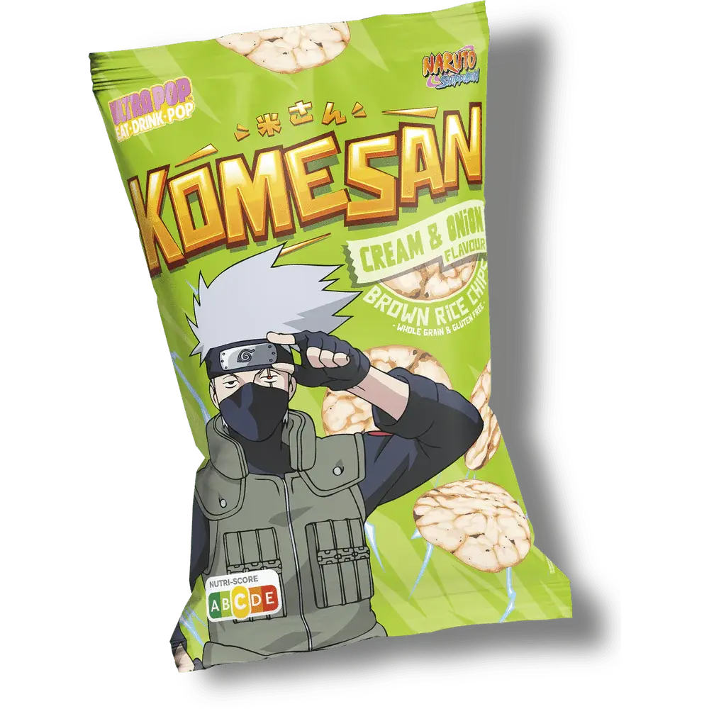 Komesan Rice chips  - Kakashi: Cream & Onion flavour 60g Product vendor