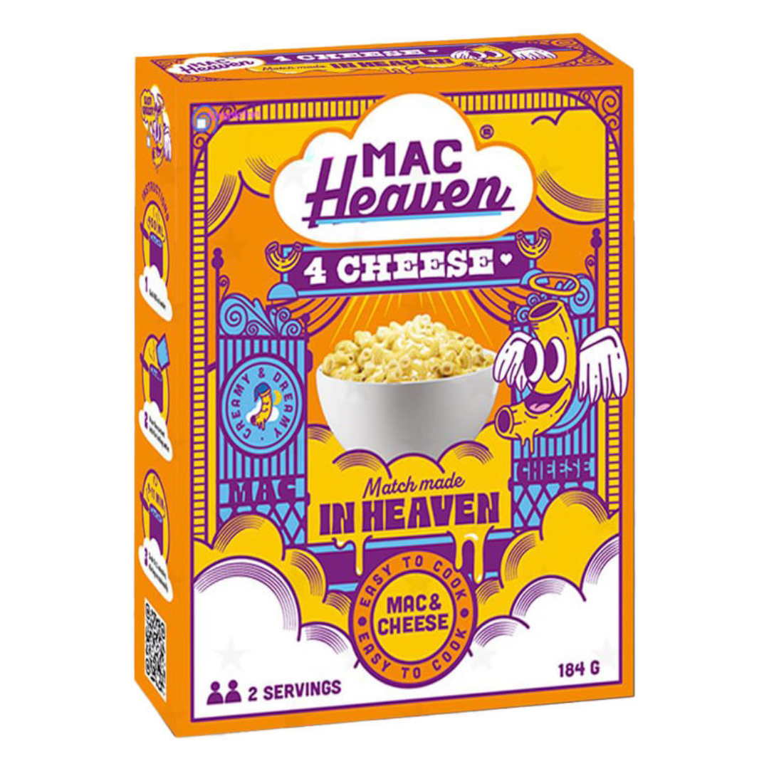 Mac & Cheese Four Cheese 184 g – Makkaroni mit Käsesauce – KingCans ...