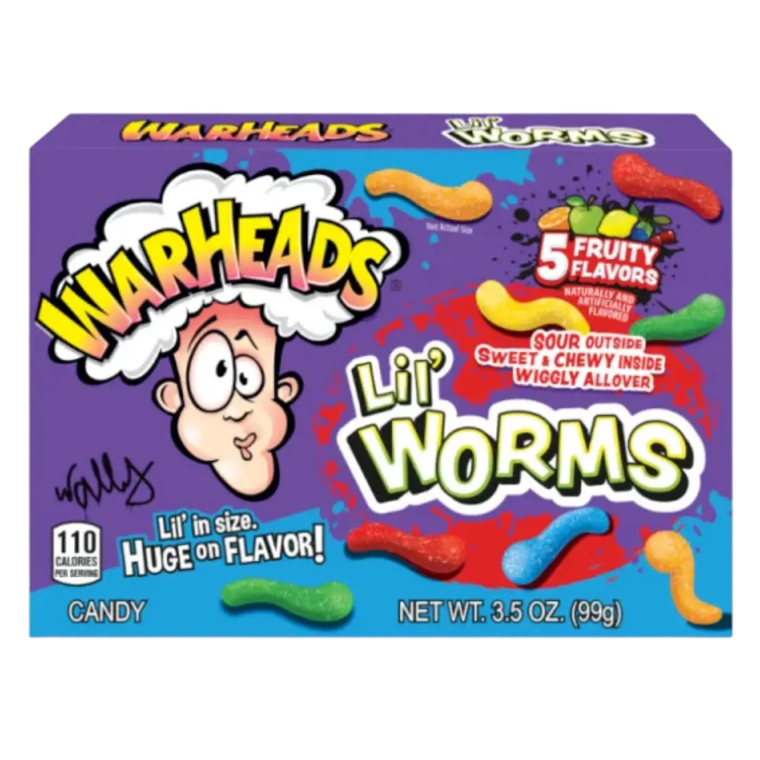 Warheads Lil Worms Box 99g Product vendor
