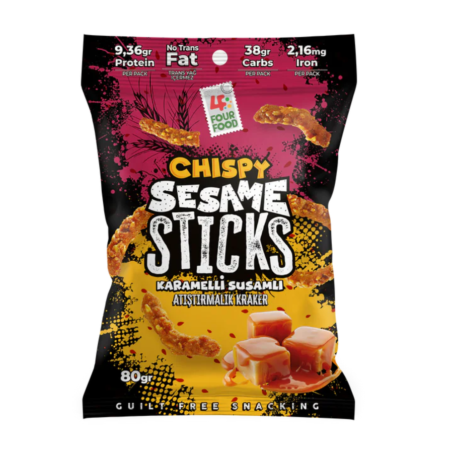 Chispy Caramel Sesame Sticks 80g