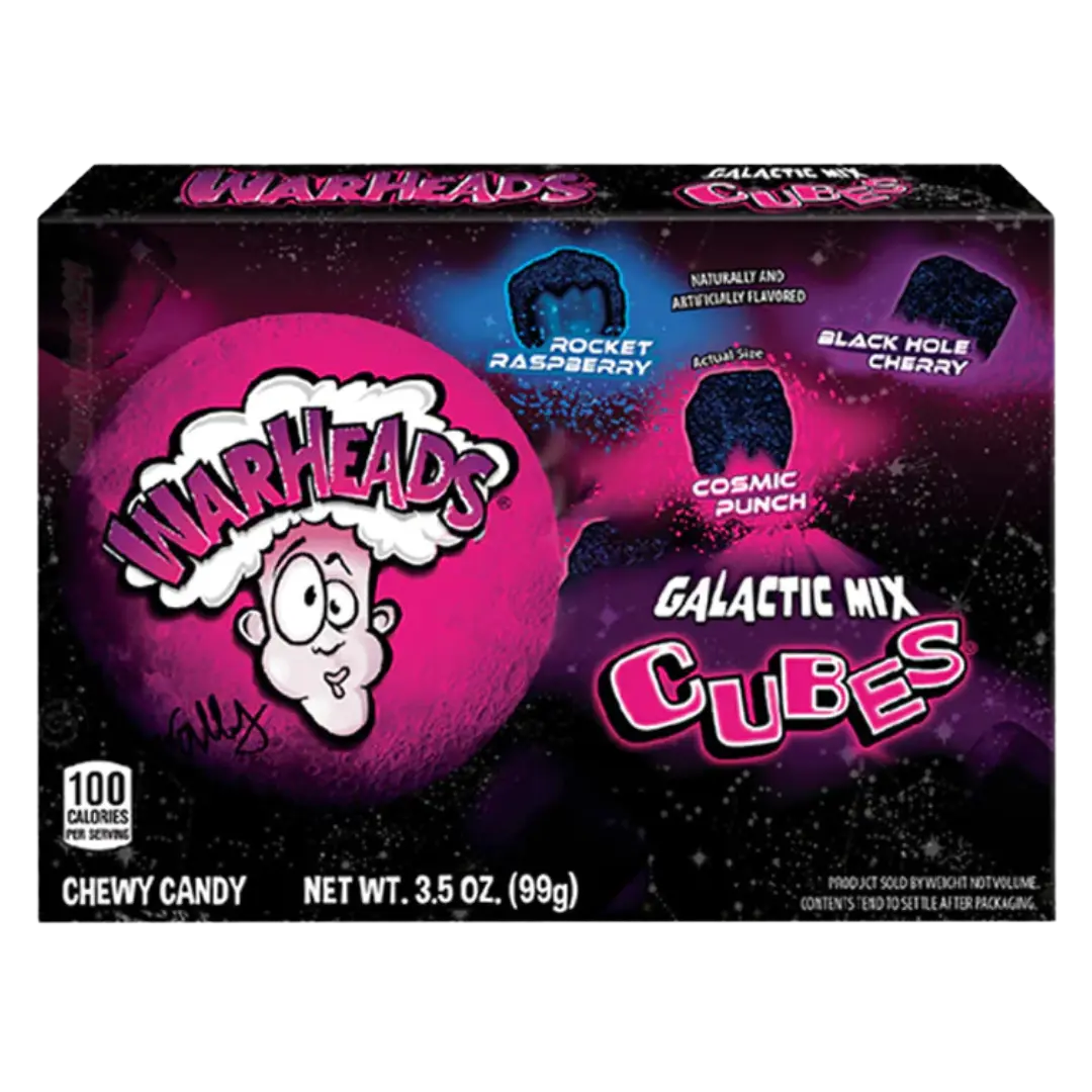 Warheads Galactic Cubes Theatre Box 99g Product vendor